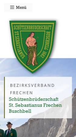 Vorschau der mobilen Webseite www.sebastianus-buschbell.de, St. Sebastianus-Bruderschaft Buschbell 1683 e.V.