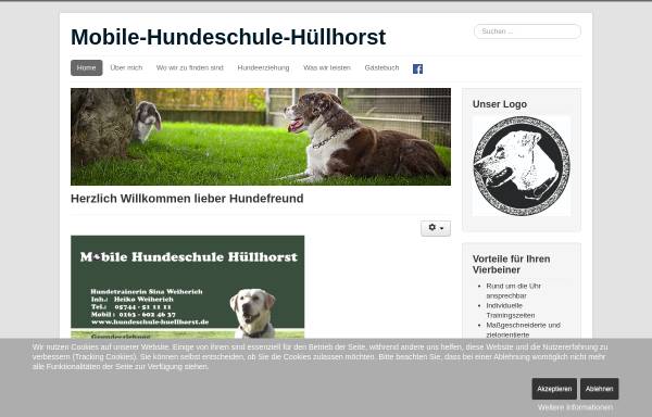 Vorschau von www.hundeschule-huellhorst.de, Heiko Weiherich, Mobile Hundeschule