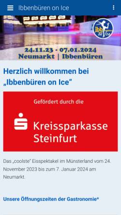 Vorschau der mobilen Webseite www.ibb-on-ice.de, Ibbenbüren-on-ice