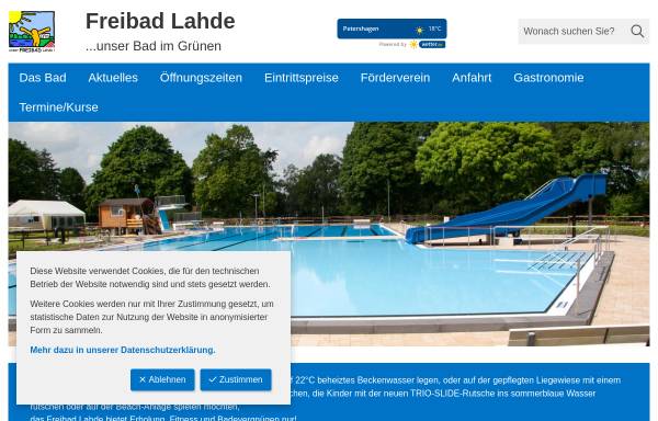 Vorschau von www.freibad-lahde.de, Freibad Lahde