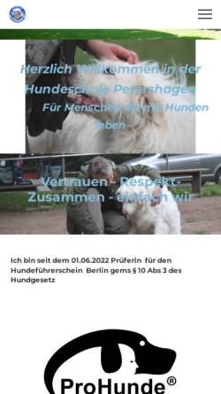 Vorschau der mobilen Webseite www.hundeschule-petershagen.de, Hundeschule Petershagen,