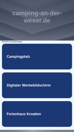 Vorschau der mobilen Webseite www.camping-an-der-weser.de, Campingplatz 