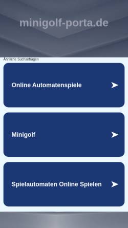 Vorschau der mobilen Webseite www.minigolf-porta.de, Horstbecks Minigolf, Inh. Stefan Beckmann