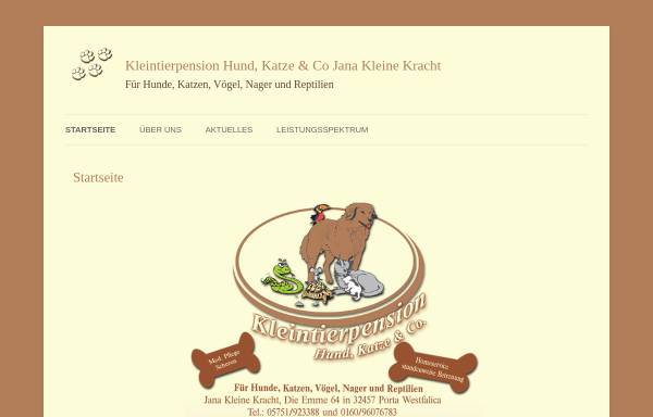 Vorschau von www.tierpension-online.de, Tierpension Hund, Katze & Co., Inhaberin Jana Kleine Kracht