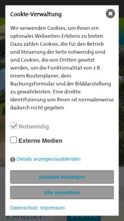 Vorschau der mobilen Webseite www.grosserweserbogen.de, Wochenend- und Ferien-Erholungsanlage 