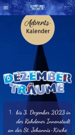 Vorschau der mobilen Webseite www.dezembertraeume.de, Dezemberträume 2008