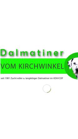 Vorschau der mobilen Webseite www.kirchwinkel-dalmatiner.de, Dalmatiner-Zuchtstätte vom Kirchwinkel