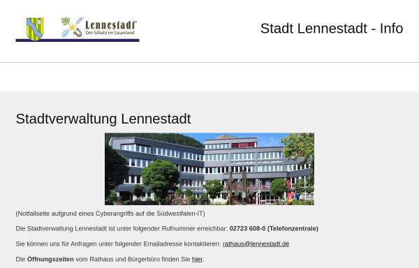Vorschau von www.lennestadt.de, Stadt Lennestadt
