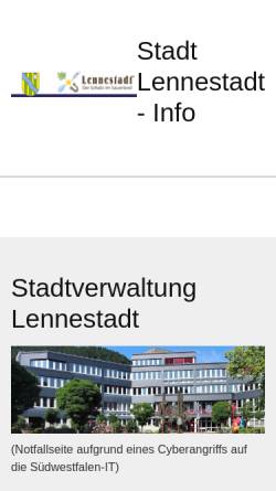 Vorschau der mobilen Webseite www.lennestadt.de, Stadt Lennestadt