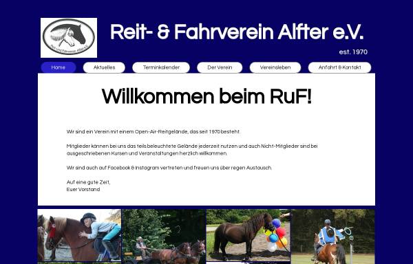 Vorschau von www.ruf-alfter.de, Reit- und Fahrverein Alfter e.V.