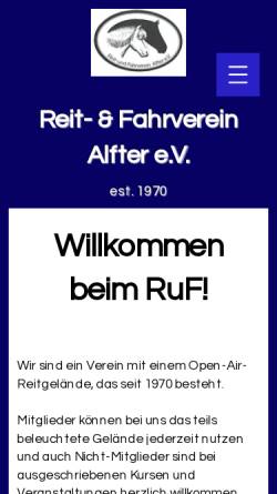 Vorschau der mobilen Webseite www.ruf-alfter.de, Reit- und Fahrverein Alfter e.V.