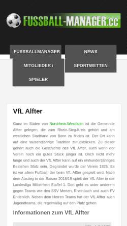 Vorschau der mobilen Webseite www.vfl-alfter.de, VfL Alfter