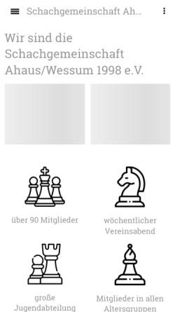 Vorschau der mobilen Webseite www.schach.wessum.de, Schachgemeinschaft Ahaus/Wessum 1998 e.V.