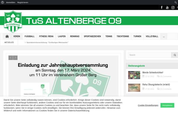 Vorschau von www.tus-altenberge.de, TuS Altenberge 09 e.V.