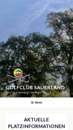 Vorschau der mobilen Webseite www.golfclub-sauerland.de, Golfclub Sauerland Neheim-Hüsten 1958