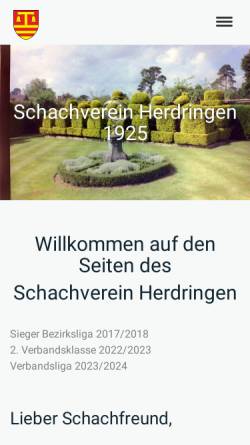 Vorschau der mobilen Webseite www.schachverein-herdringen.de, Schachverein Herdringen