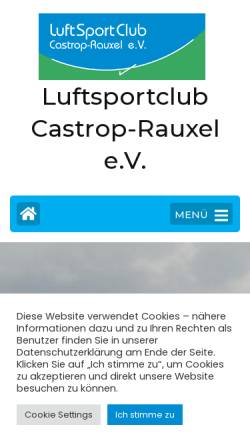 Vorschau der mobilen Webseite www.lsccr.de, Luftsportclub Castrop-Rauxel