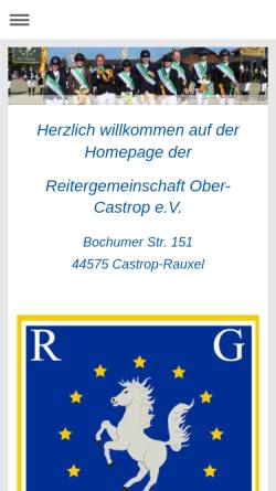 Vorschau der mobilen Webseite reitergemeinschaft-ober-castrop.de, Reiterverein Castrop-Rauxel
