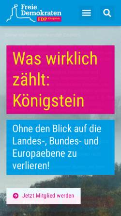 Vorschau der mobilen Webseite fdp-koenigstein.de, FDP Königstein im Taunus