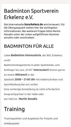 Vorschau der mobilen Webseite oerather-muehlenfeld.de, 1.BSC Erkelenz 1987 e.V.
