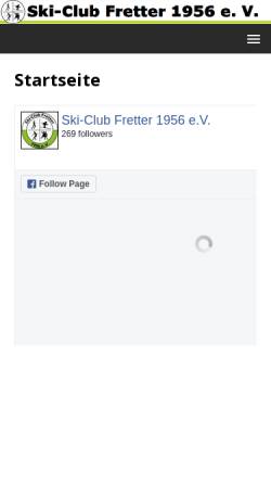 Vorschau der mobilen Webseite www.skiclub-fretter.de, Skiclub Fretter