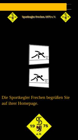 Vorschau der mobilen Webseite www.skfrechen.de, Sportkegler Frechen 1975 e.V.