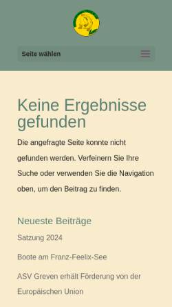 Vorschau der mobilen Webseite www.asv-greven.de, Angelsportverein Greven 1933 e.V.