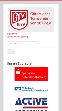 Vorschau der mobilen Webseite dalkelauf.de, Gütersloher Turnverein von 1879 e.V.