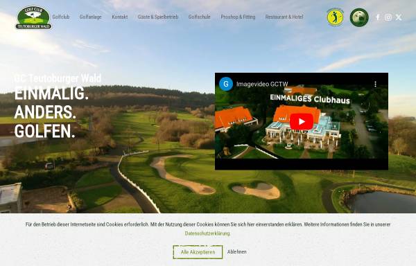 Vorschau von www.gctw-halle.de, Golf Club Teutoburger Wald