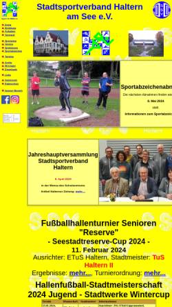 Vorschau der mobilen Webseite stadtsportverband-haltern.de, Stadtsportverband Haltern e.V.
