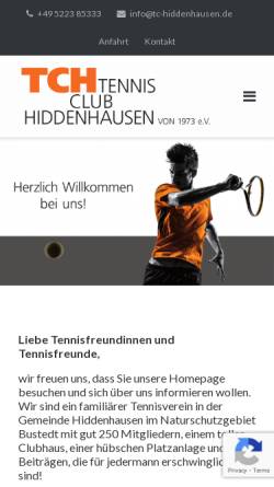 Vorschau der mobilen Webseite www.tc-hiddenhausen.de, Tennisclub Hiddenhausen von 1973 e.V.