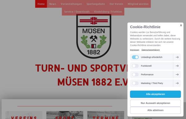 Vorschau von www.tus-muesen.de, Turn und Sportverein Müsen 1882 e.V.