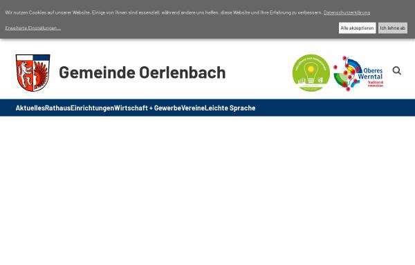 Vorschau von www.oerlenbach.de, Oerlenbach