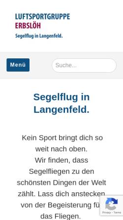 Vorschau der mobilen Webseite lsgerbsloeh.de, LSG Erbslöh Langenfeld e.V.