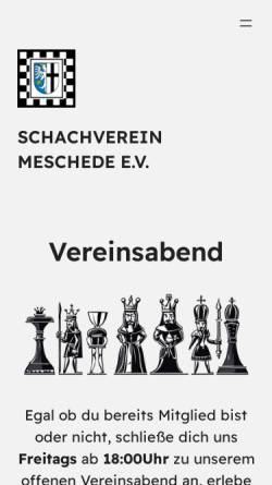 Vorschau der mobilen Webseite www.schachverein-meschede.de, Schachverein Meschede