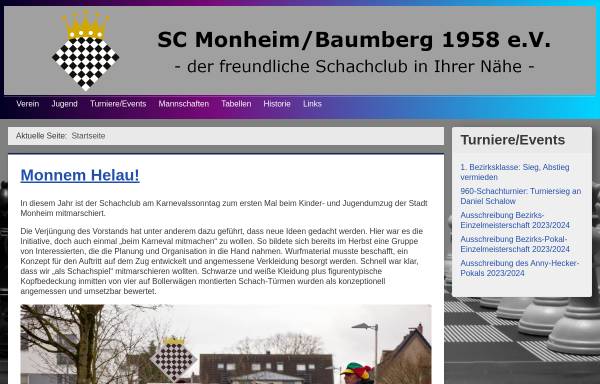 Vorschau von www.scbaumberg.de, Schachclub Baumberg 1958