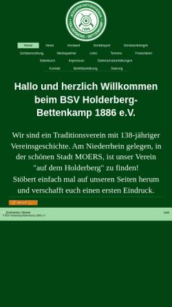 Vorschau der mobilen Webseite www.bsv-holderberg.de, Holderberger Bettenkamper Bürgerschützenverein 1886 e.V.