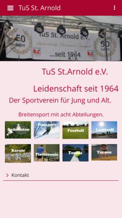Vorschau der mobilen Webseite www.tus-sankt-arnold.de, TuS St. Arnold e.V.