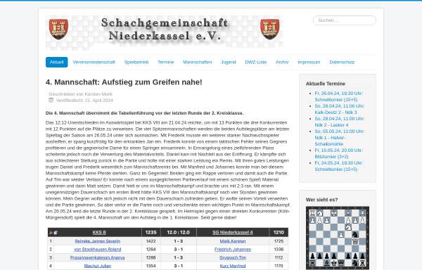 Vorschau von www.sgniederkassel.de, Schachgemeinschaft Niederkassel e.V.