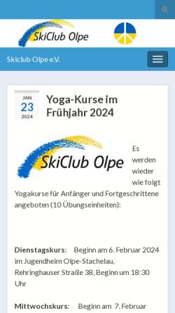 Vorschau der mobilen Webseite www.skiclub-olpe.de, Skiclub Olpe