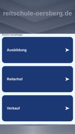 Vorschau der mobilen Webseite reitschule-oersberg.de, Reitschule Oersberg