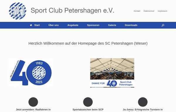 Vorschau von www.sc-petershagen.de, Sport Club Petershagen e.V.