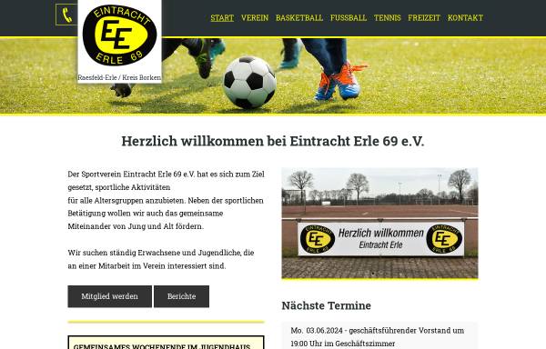 Vorschau von www.eintracht-erle.de, Sportverein Eintracht Erle 69 e.V.