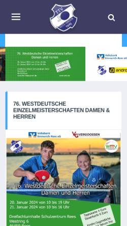 Vorschau der mobilen Webseite www.ttv-rees-groin.de, TTV Rees-Groin