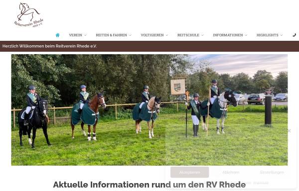 Vorschau von www.rv-rhede.de, Reitverein Rhede e.V.