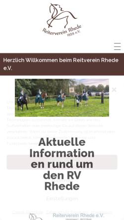 Vorschau der mobilen Webseite www.rv-rhede.de, Reitverein Rhede e.V.