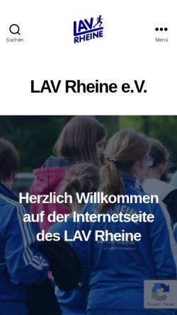 Vorschau der mobilen Webseite www.lav-rheine.de, Leichtathletikverein Rheine e.V.