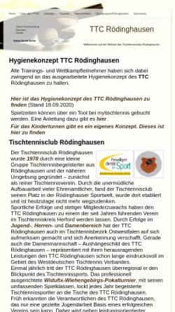 Vorschau der mobilen Webseite www.ttc-roedinghausen.de, TTC Rödinghausen