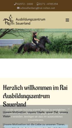Vorschau der mobilen Webseite www.rai-reiten.net, Rai-Reiten