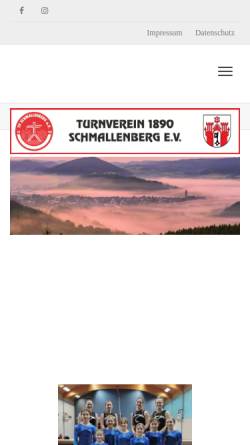 Vorschau der mobilen Webseite www.tv-schmallenberg.de, Turnverein 1890 Schmallenberg e.V.